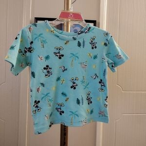 Disney Baby Boy's Mickey Mouse Print Short Sleeve Top
